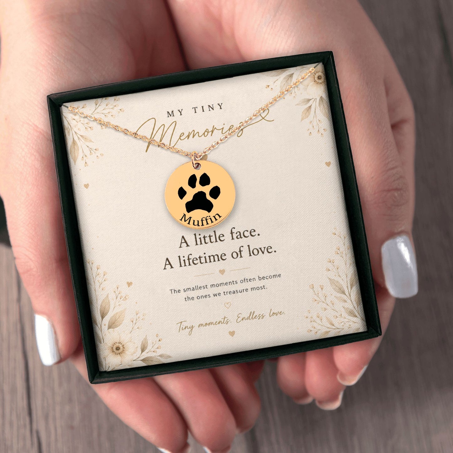 Personalized Paw Print Necklace | Custom Pet Keepsake Gift