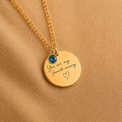 You Are My Favorite Memory Birthstone Necklace | Personalized Engraved Gift