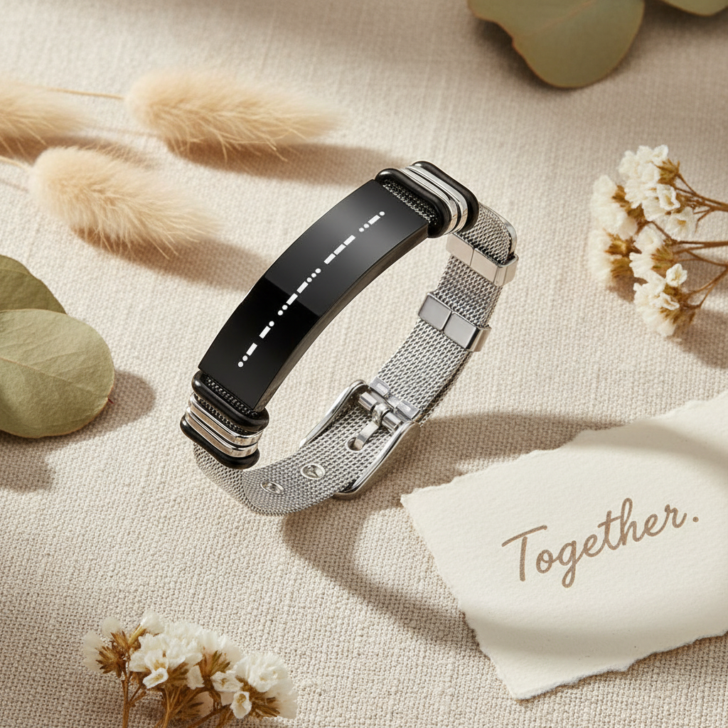 Engraved Morse Code Bracelet Lifestyle