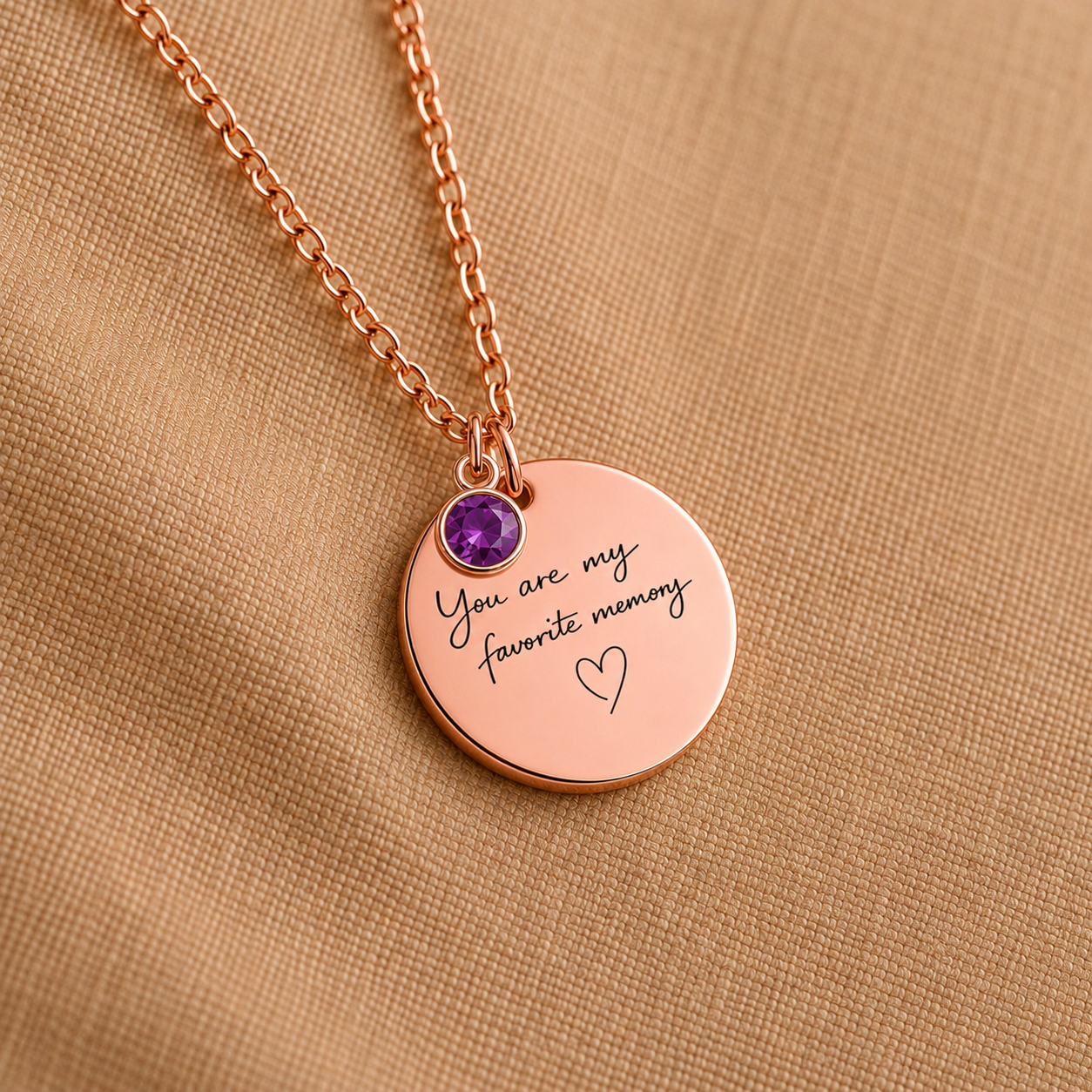 You Are My Favorite Memory Birthstone Necklace | Personalized Engraved Gift