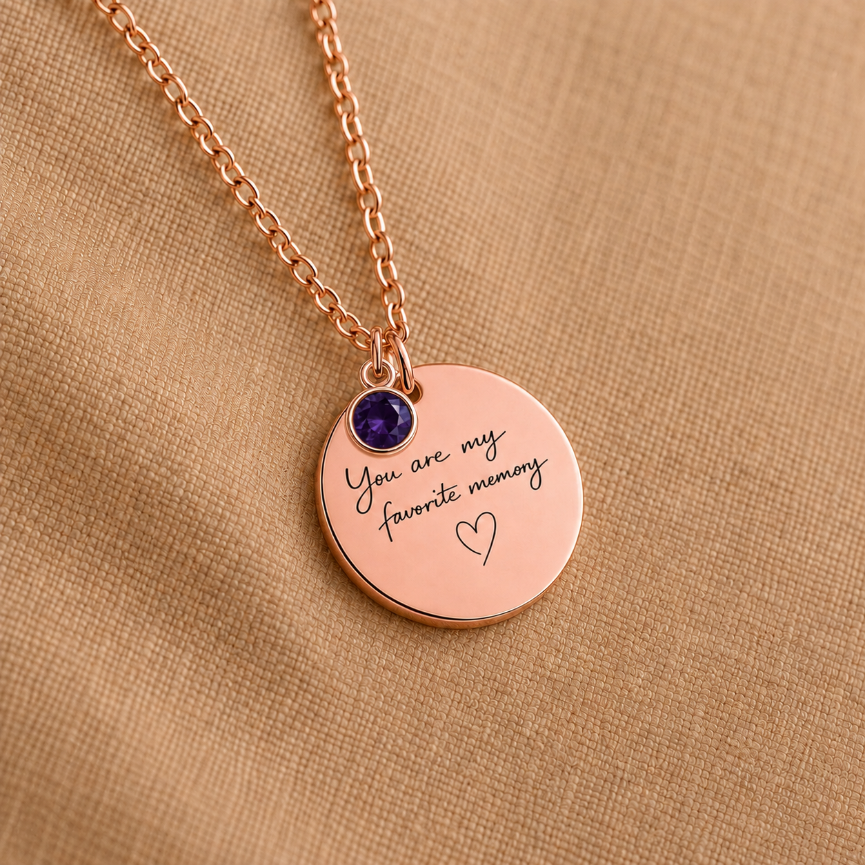 You Are My Favorite Memory Birthstone Necklace | Personalized Engraved Gift