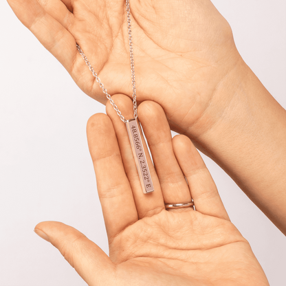 Personalized Coordinates Necklace | Custom Location Keepsake Gift