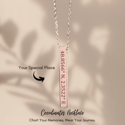 Personalized Coordinates Necklace | Custom Location Keepsake Gift
