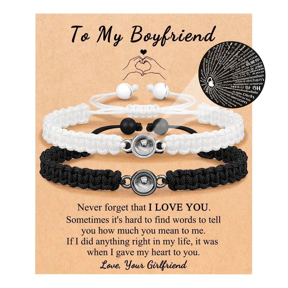 Handwoven Projection Couple Bracelet Set - My Tiny Memories