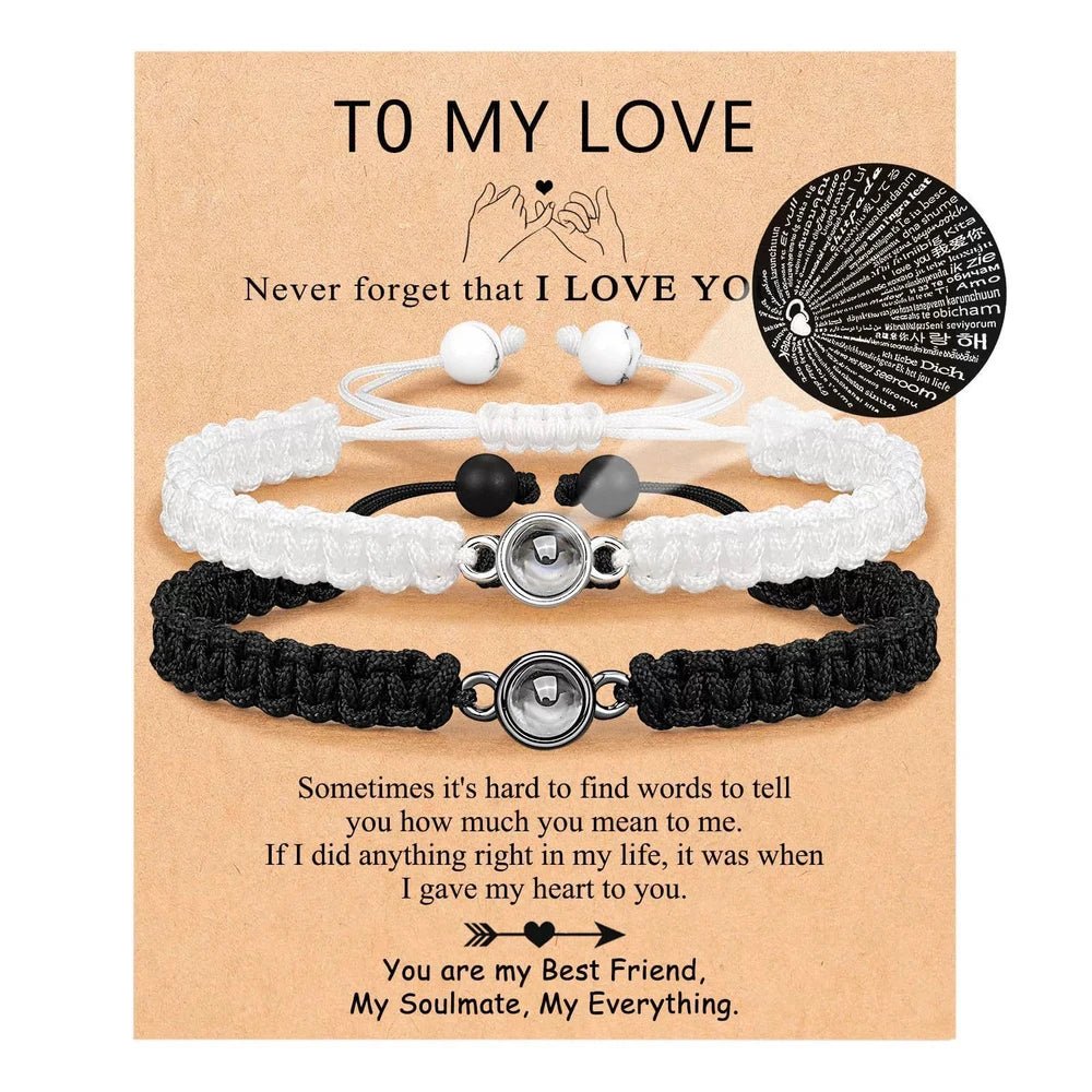 Handwoven Projection Couple Bracelet Set - My Tiny Memories