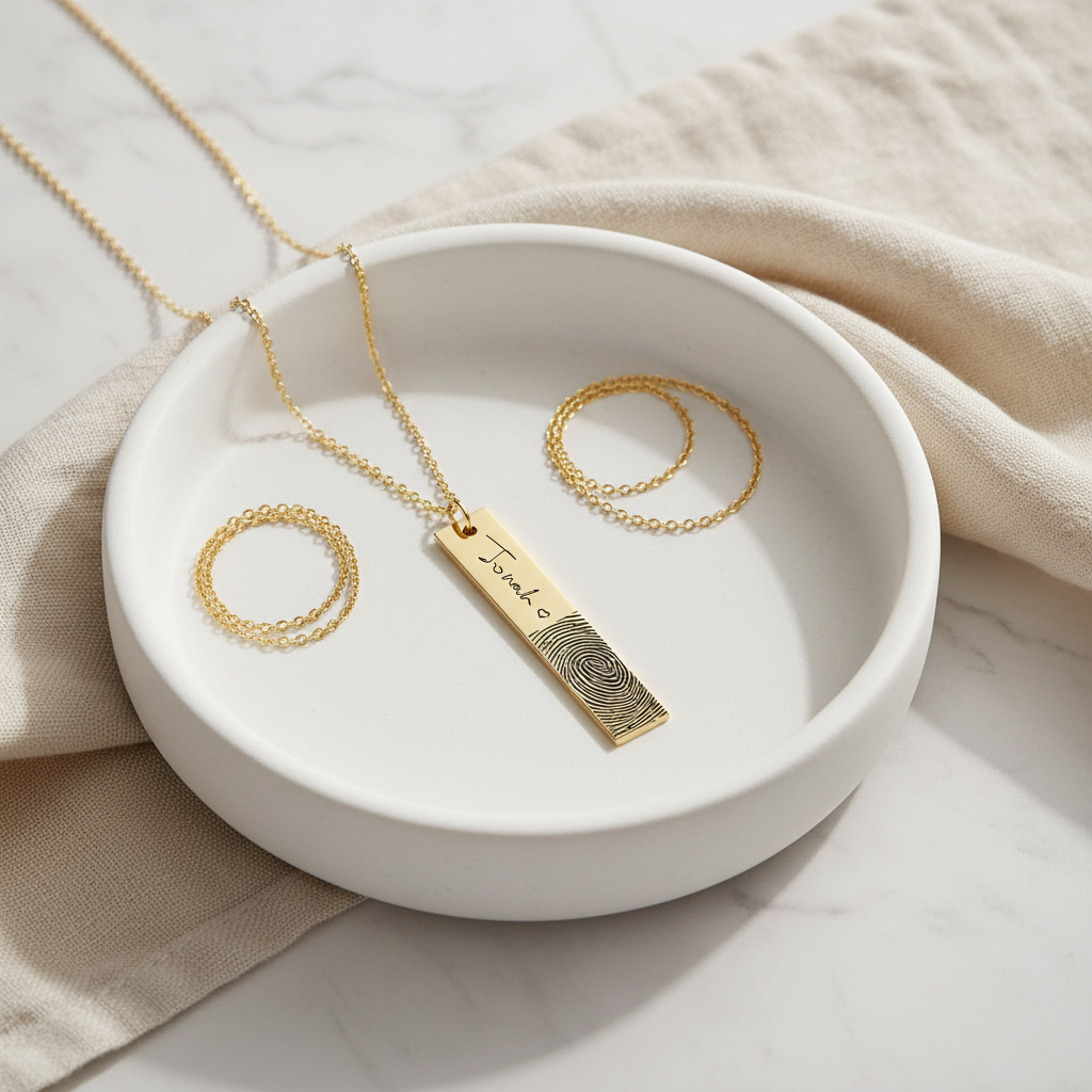 Handwritten Signature Necklace Lifestyle Mockup