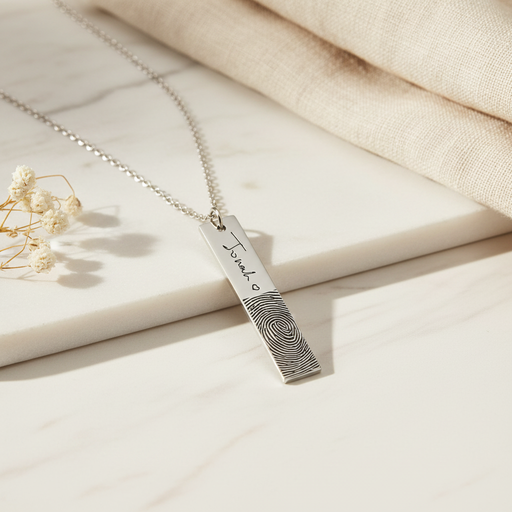 Hero Product Photo - Silver Handwritten Signature Necklace