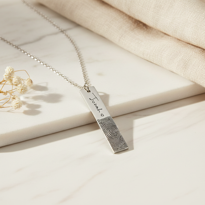 Hero Product Photo - Silver Handwritten Signature Necklace