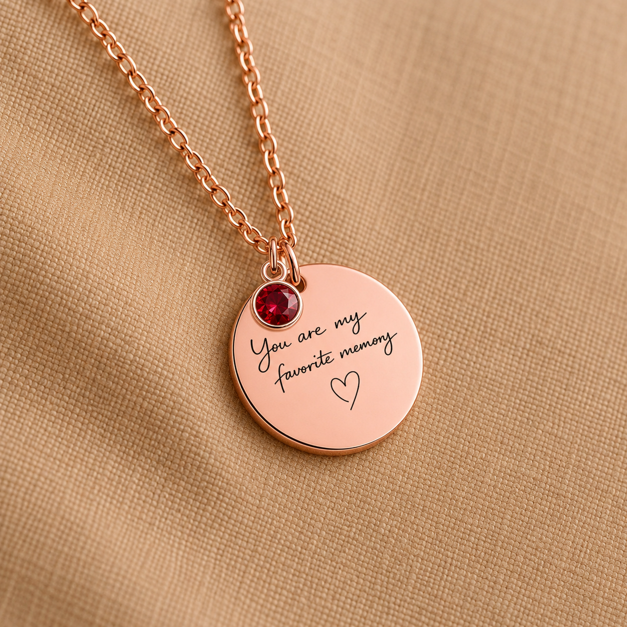 You Are My Favorite Memory Birthstone Necklace | Personalized Engraved Gift