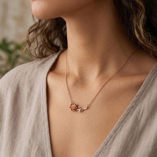 Personalized Birth Flower Necklace | Custom Birth Month Gift