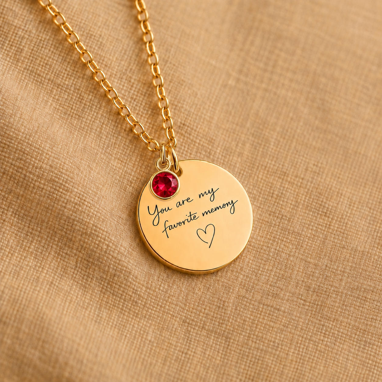 You Are My Favorite Memory Birthstone Necklace | Personalized Engraved Gift