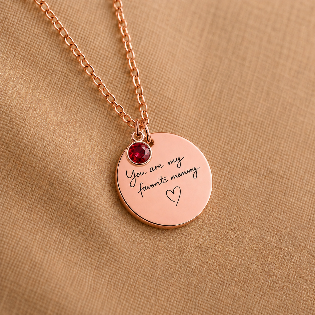 You Are My Favorite Memory Birthstone Necklace | Personalized Engraved Gift