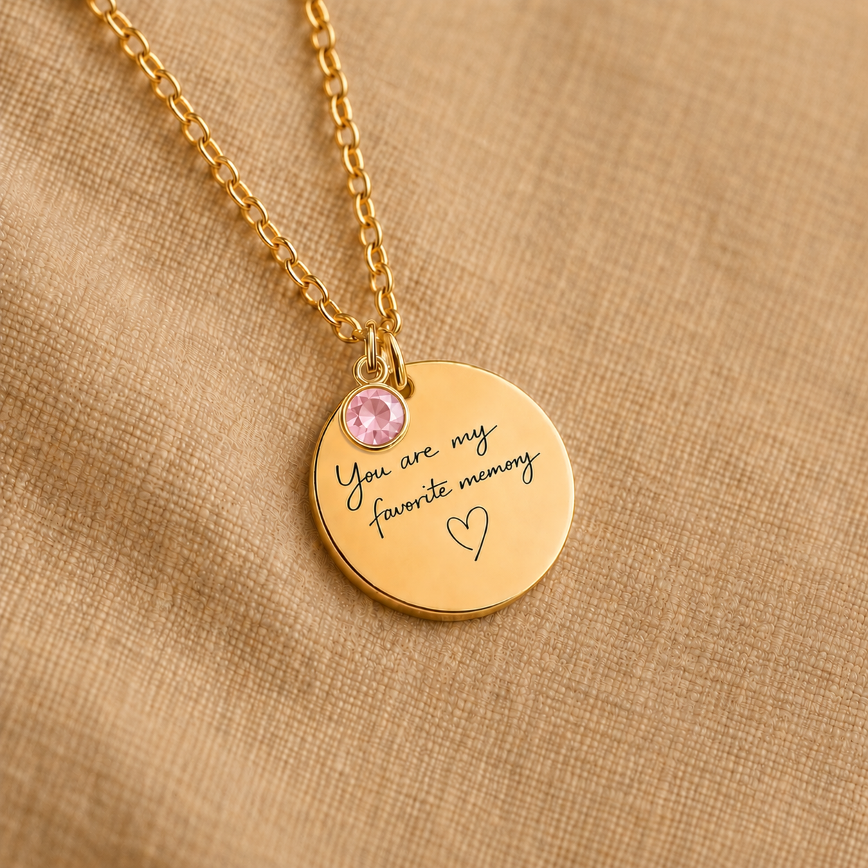 You Are My Favorite Memory Birthstone Necklace | Personalized Engraved Gift