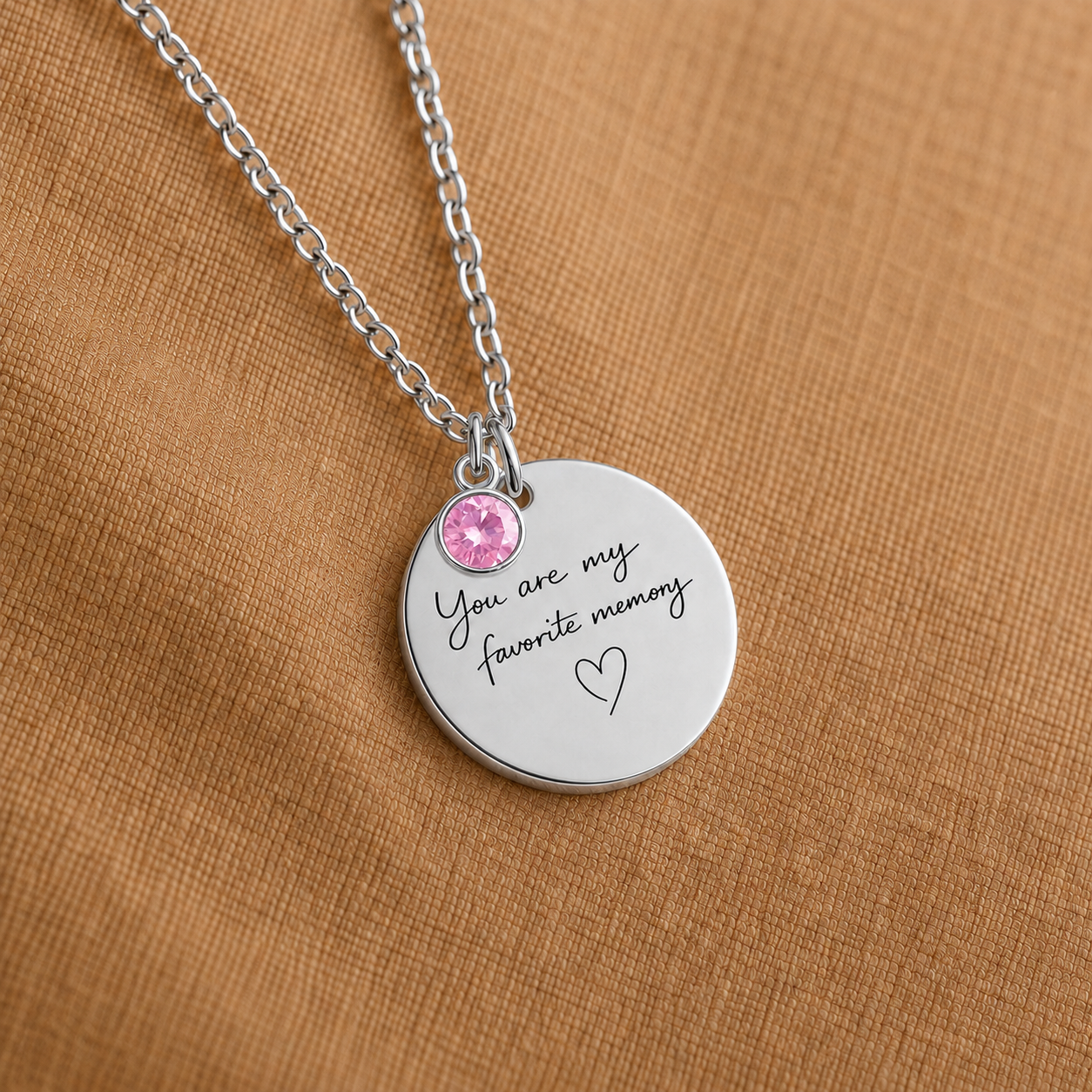 You Are My Favorite Memory Birthstone Necklace | Personalized Engraved Gift
