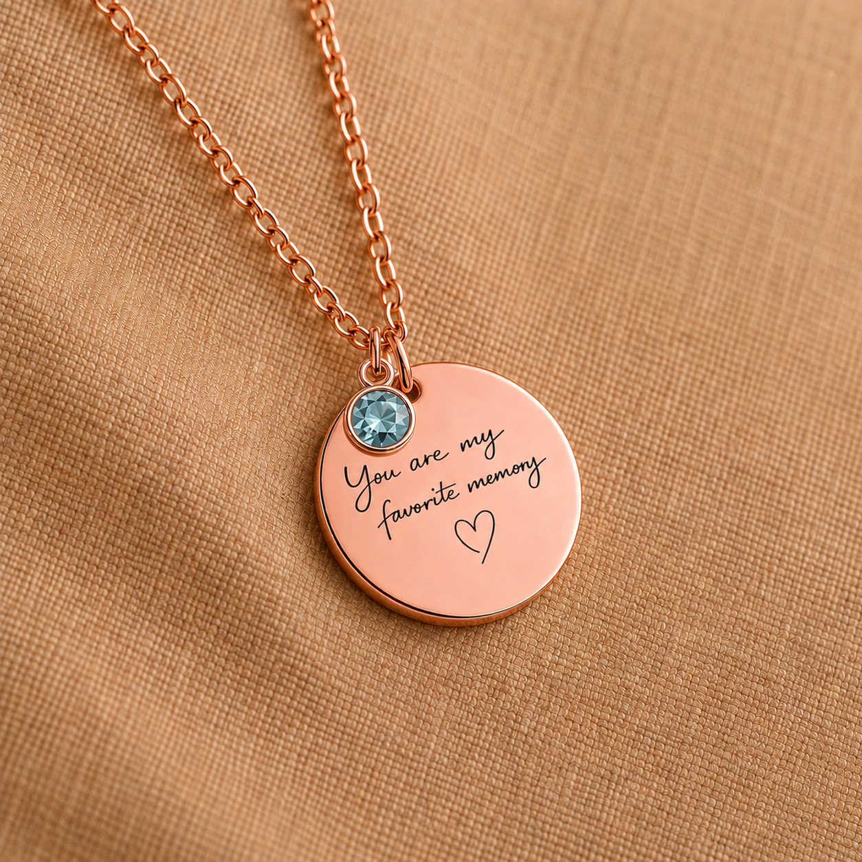 You Are My Favorite Memory Birthstone Necklace | Personalized Engraved Gift