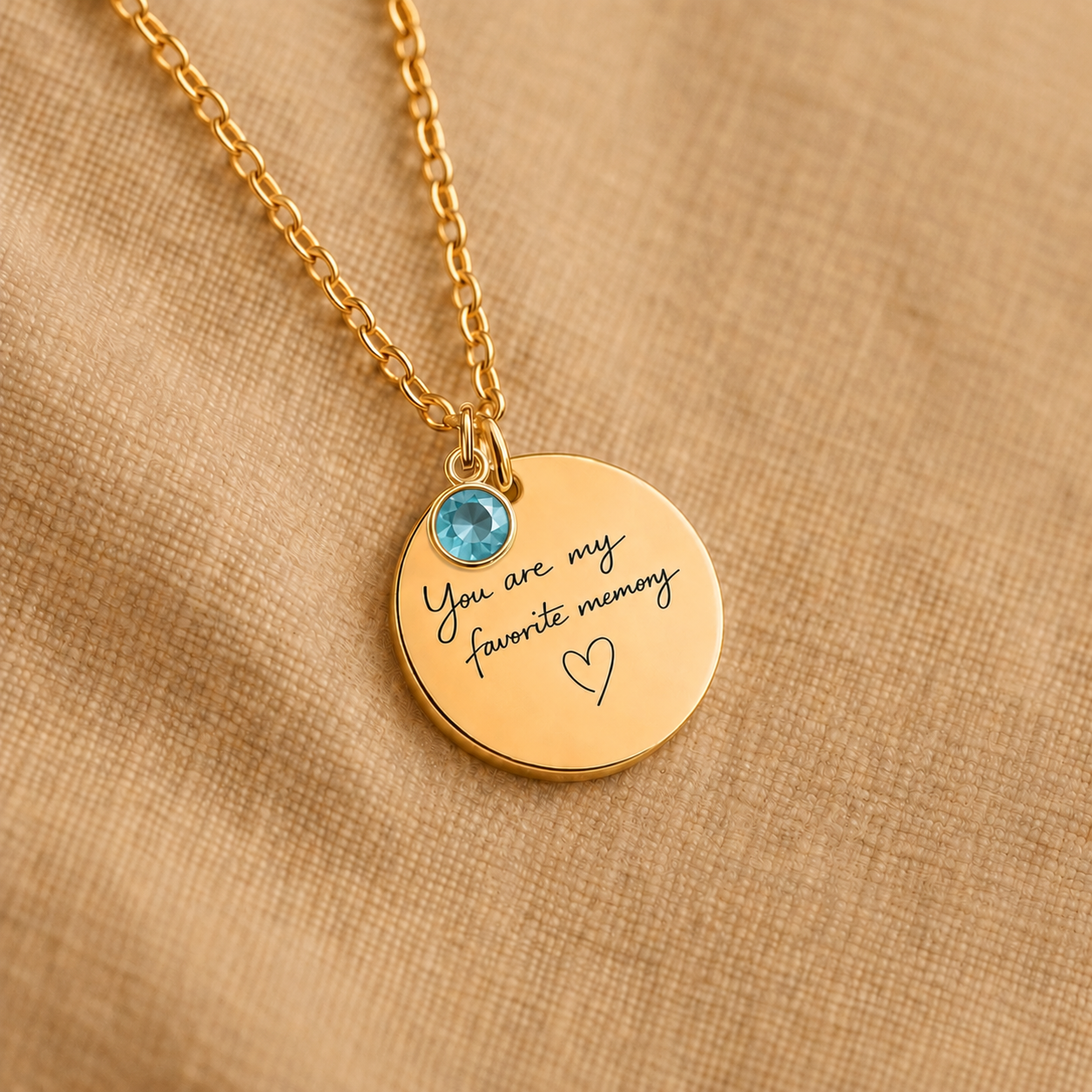You Are My Favorite Memory Birthstone Necklace | Personalized Engraved Gift