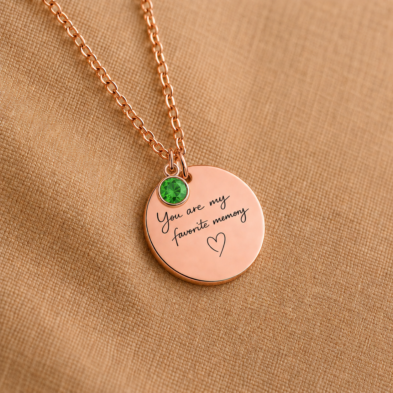 You Are My Favorite Memory Birthstone Necklace | Personalized Engraved Gift