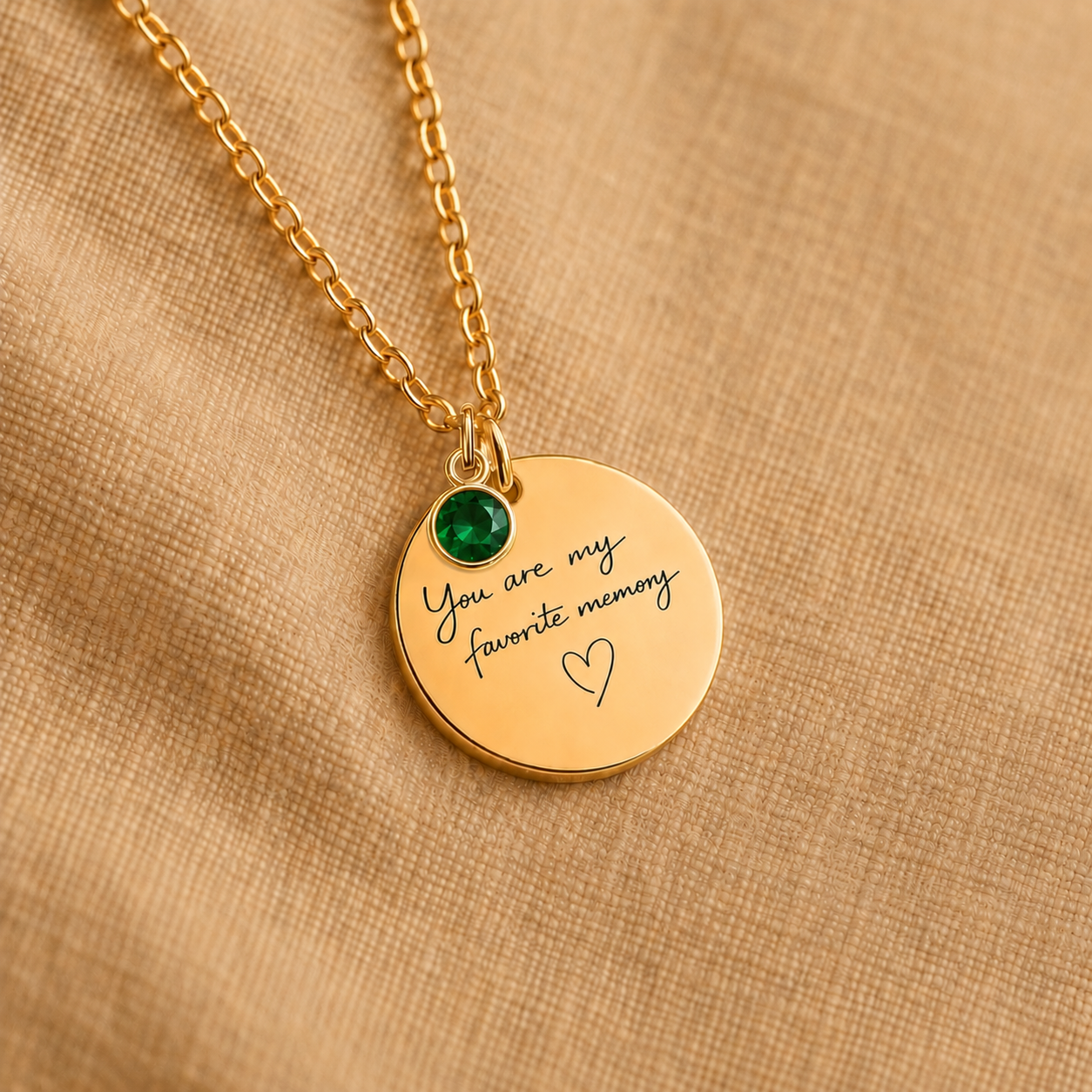 You Are My Favorite Memory Birthstone Necklace | Personalized Engraved Gift