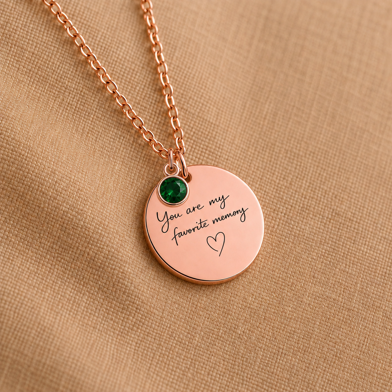 You Are My Favorite Memory Birthstone Necklace | Personalized Engraved Gift