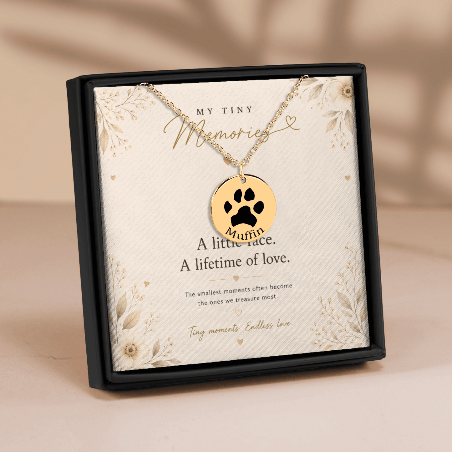 Personalized Paw Print Necklace | Custom Pet Keepsake Gift