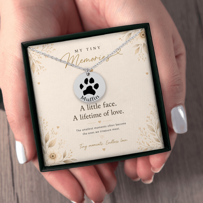 Personalized Paw Print Necklace | Custom Pet Keepsake Gift