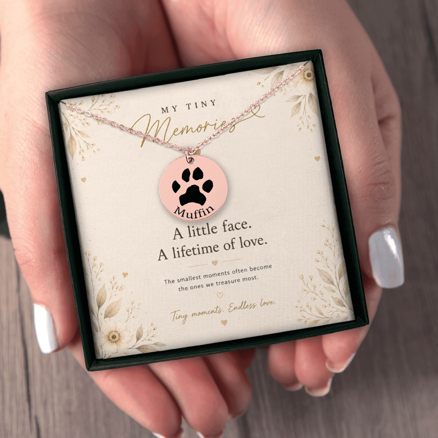 Personalized Paw Print Necklace | Custom Pet Keepsake Gift