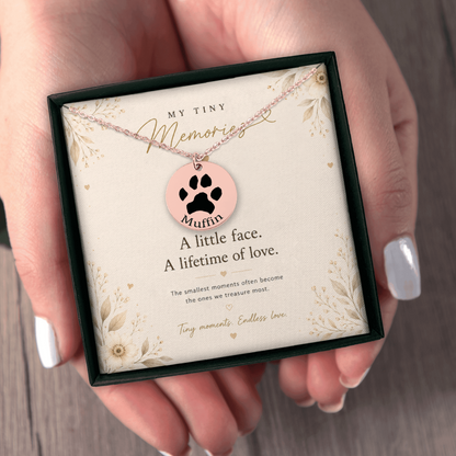 Personalized Paw Print Necklace | Custom Pet Keepsake Gift