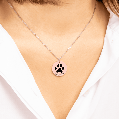 Personalized Paw Print Necklace | Custom Pet Keepsake Gift
