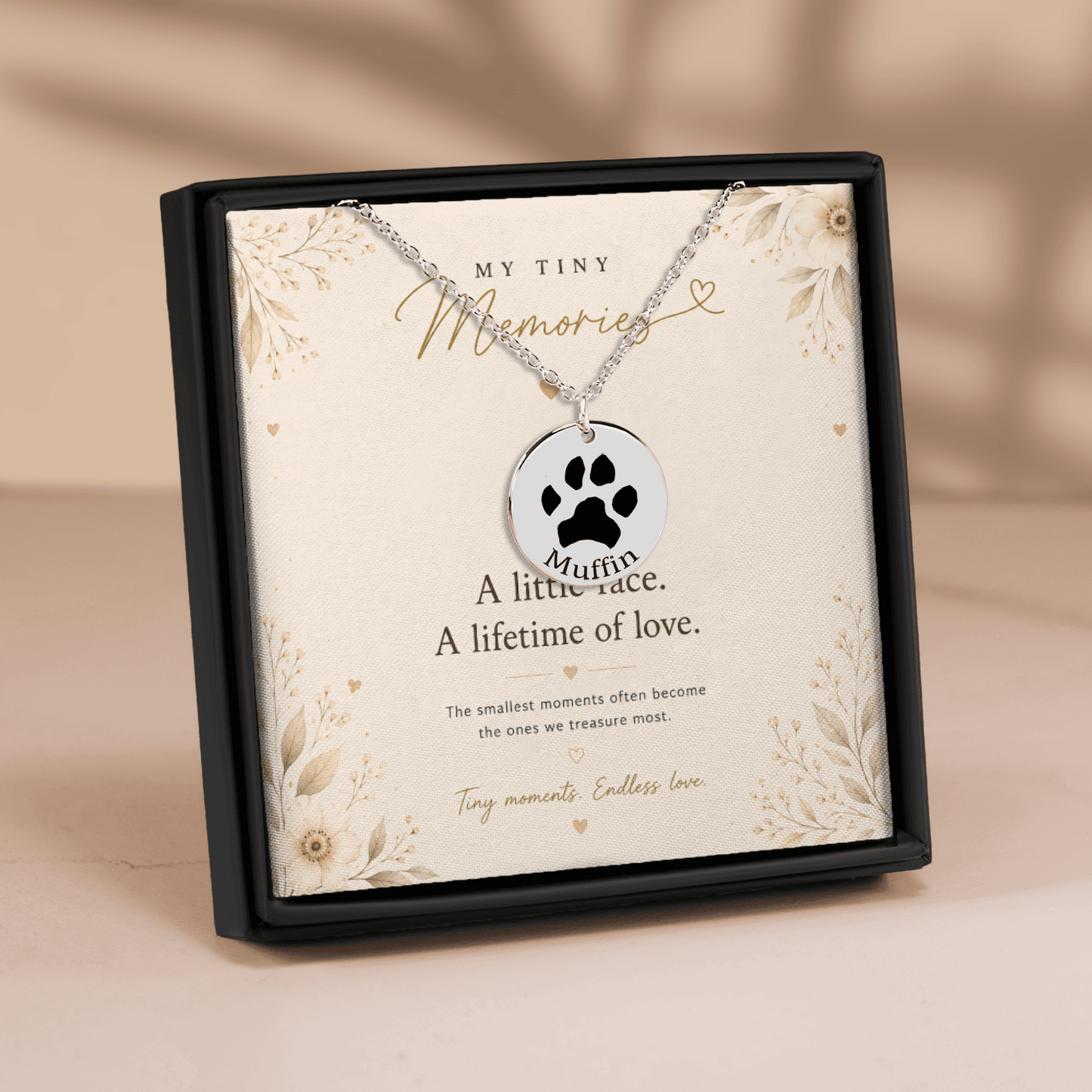 Personalized Paw Print Necklace | Custom Pet Keepsake Gift