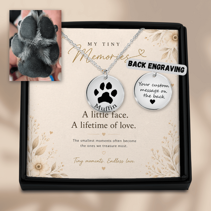 Personalized Paw Print Necklace | Custom Pet Keepsake Gift