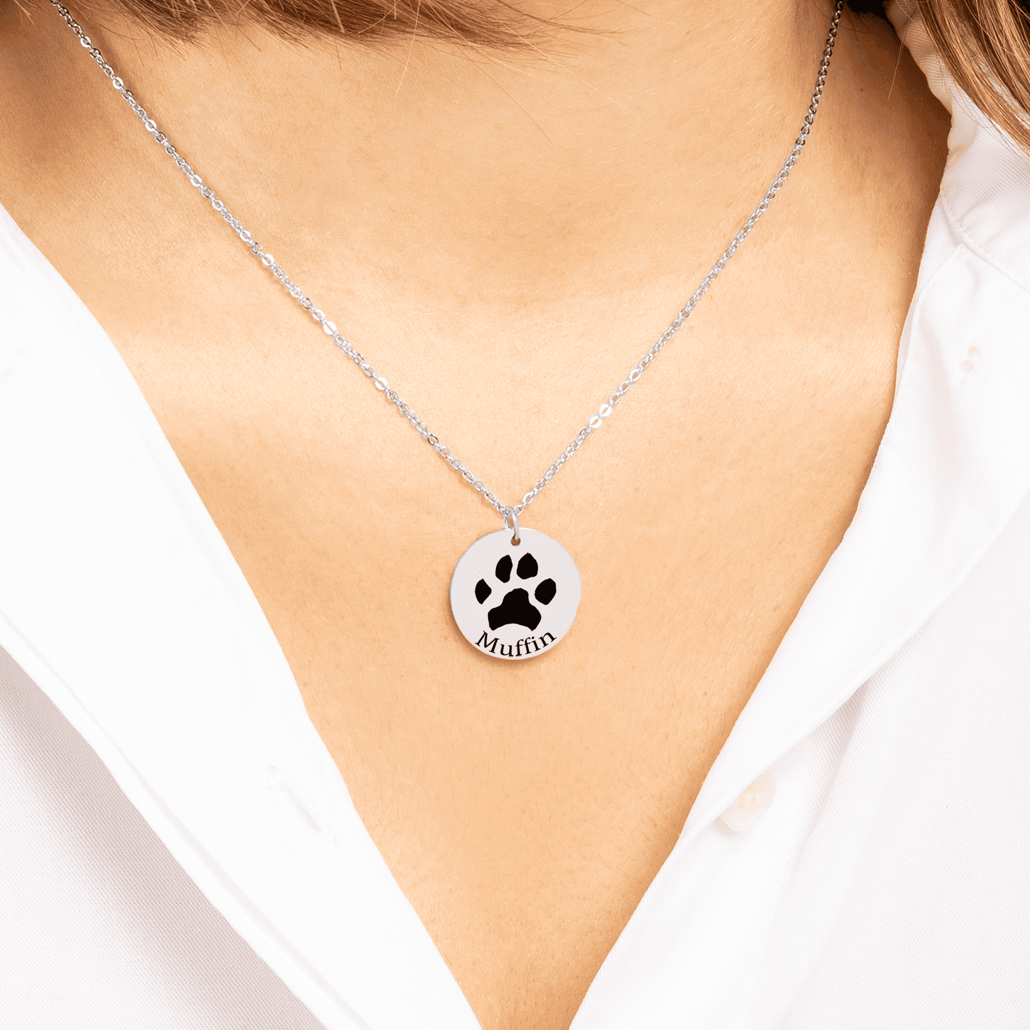 Personalized Paw Print Necklace | Custom Pet Keepsake Gift