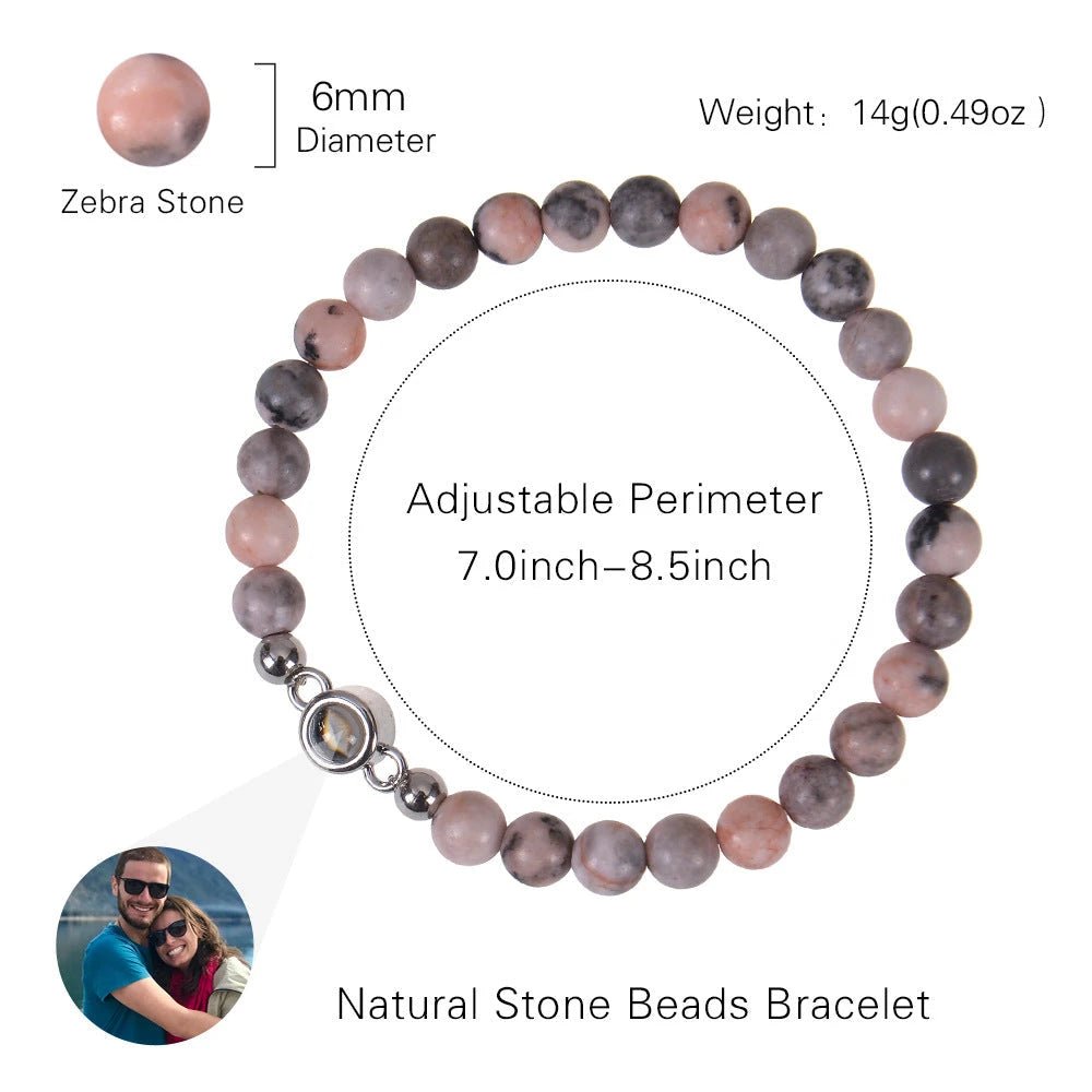 Natural Stone Projection Bracelet - My Tiny Memories