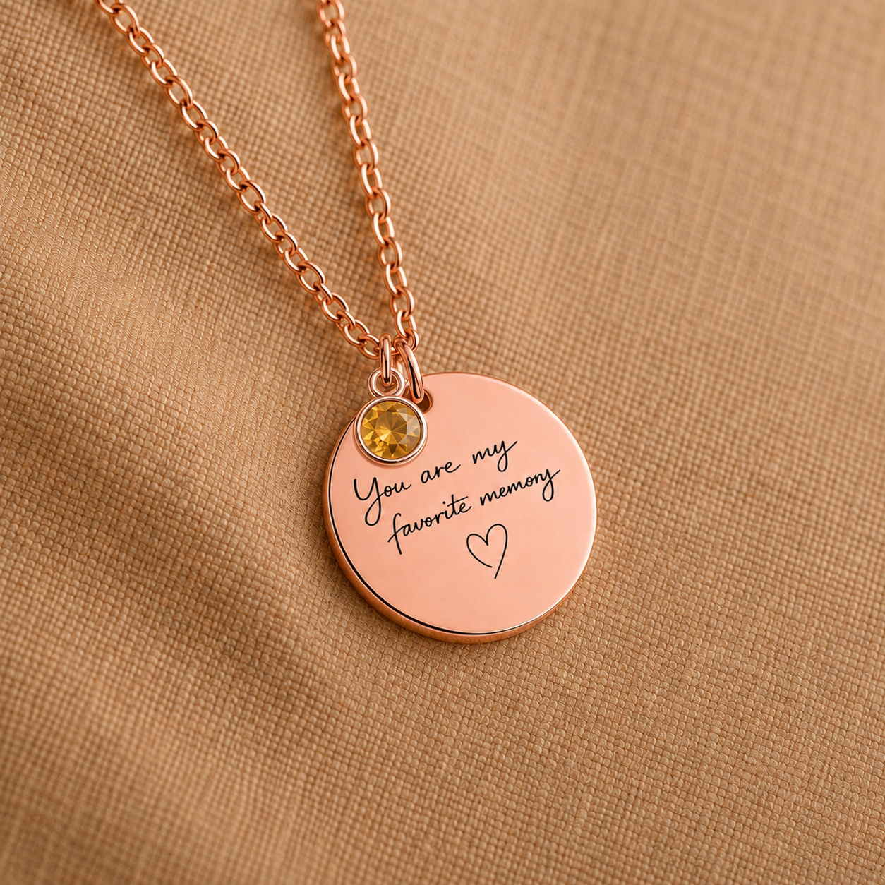 You Are My Favorite Memory Birthstone Necklace | Personalized Engraved Gift