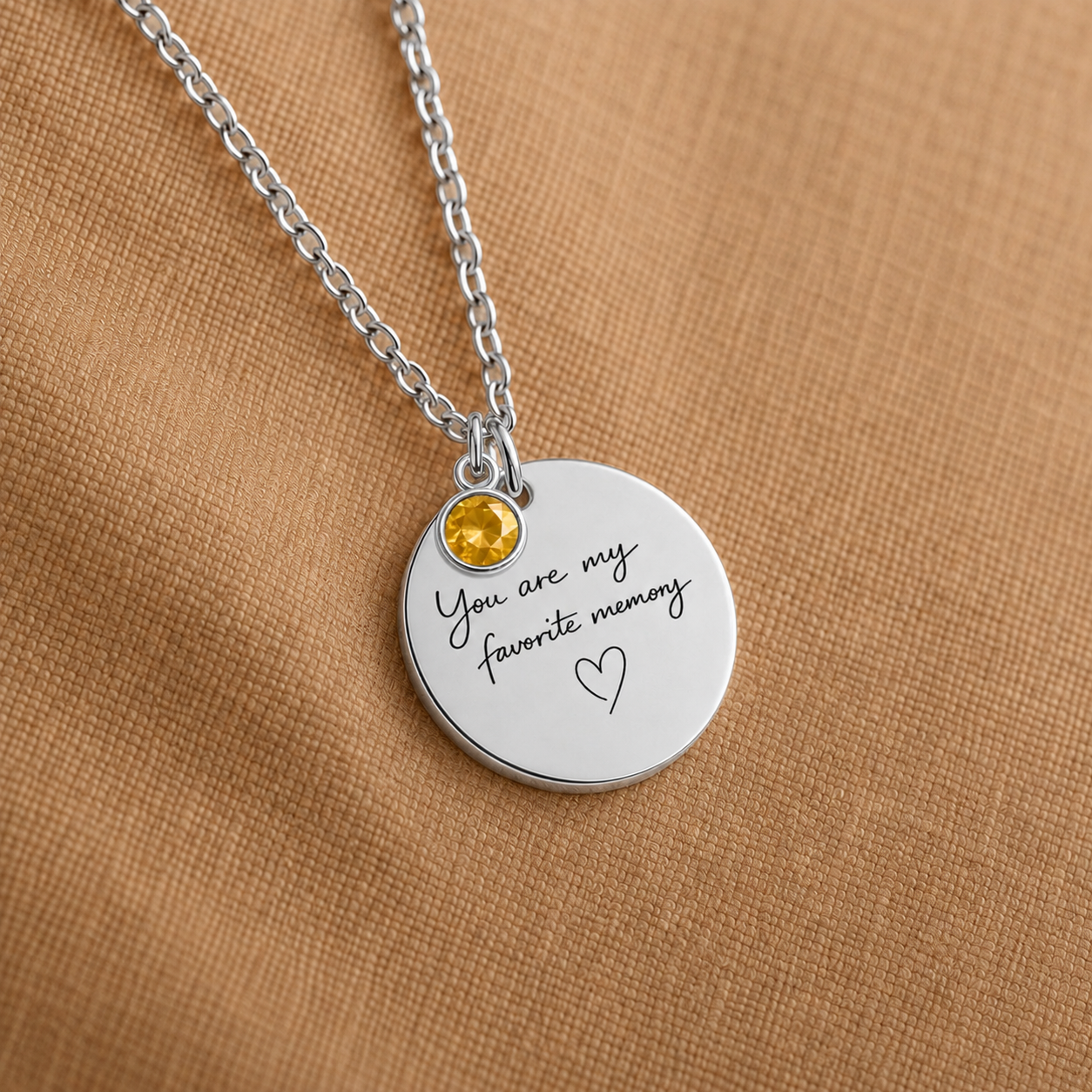 You Are My Favorite Memory Birthstone Necklace | Personalized Engraved Gift