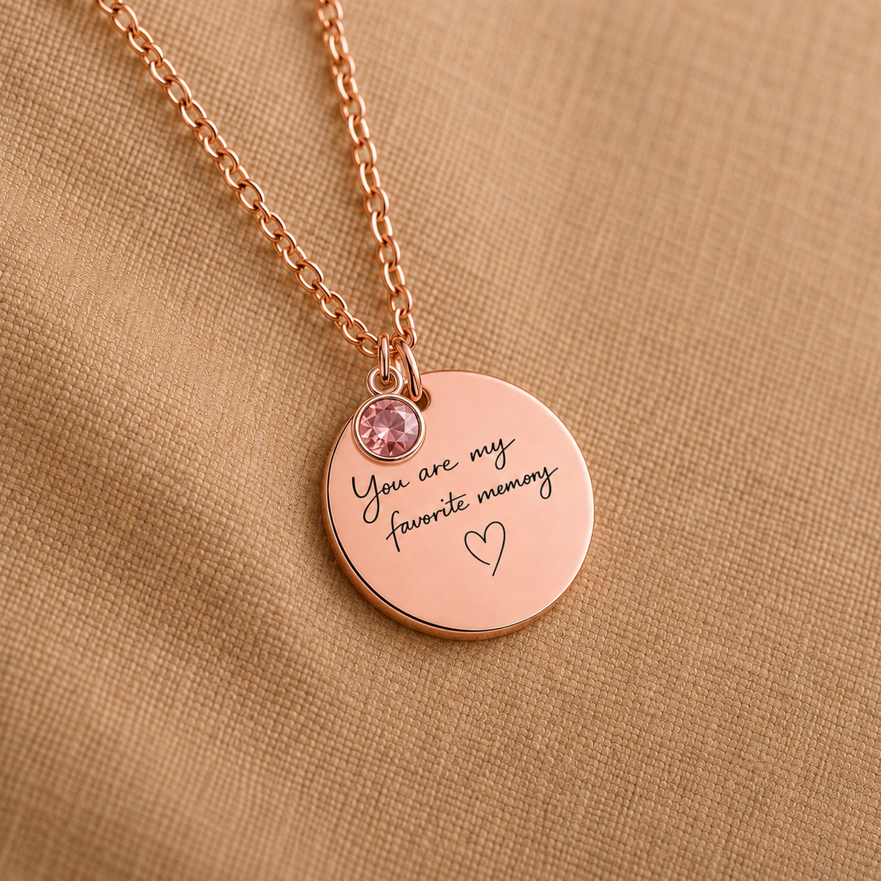 You Are My Favorite Memory Birthstone Necklace | Personalized Engraved Gift
