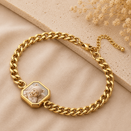 Personalized Baby Hidden Photo Bracelet – Custom Newborn Picture Bracelet - My Tiny Memories