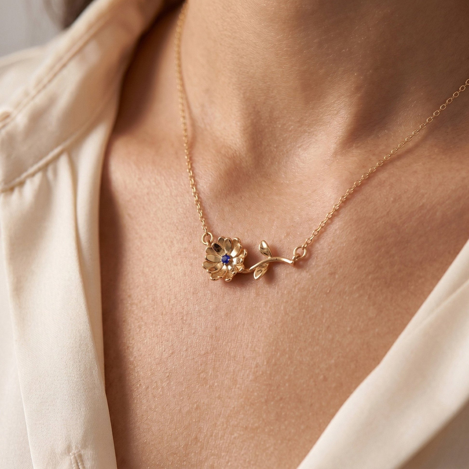 Personalized Birth Flower Necklace | Custom Birth Month Gift - My Tiny Memories