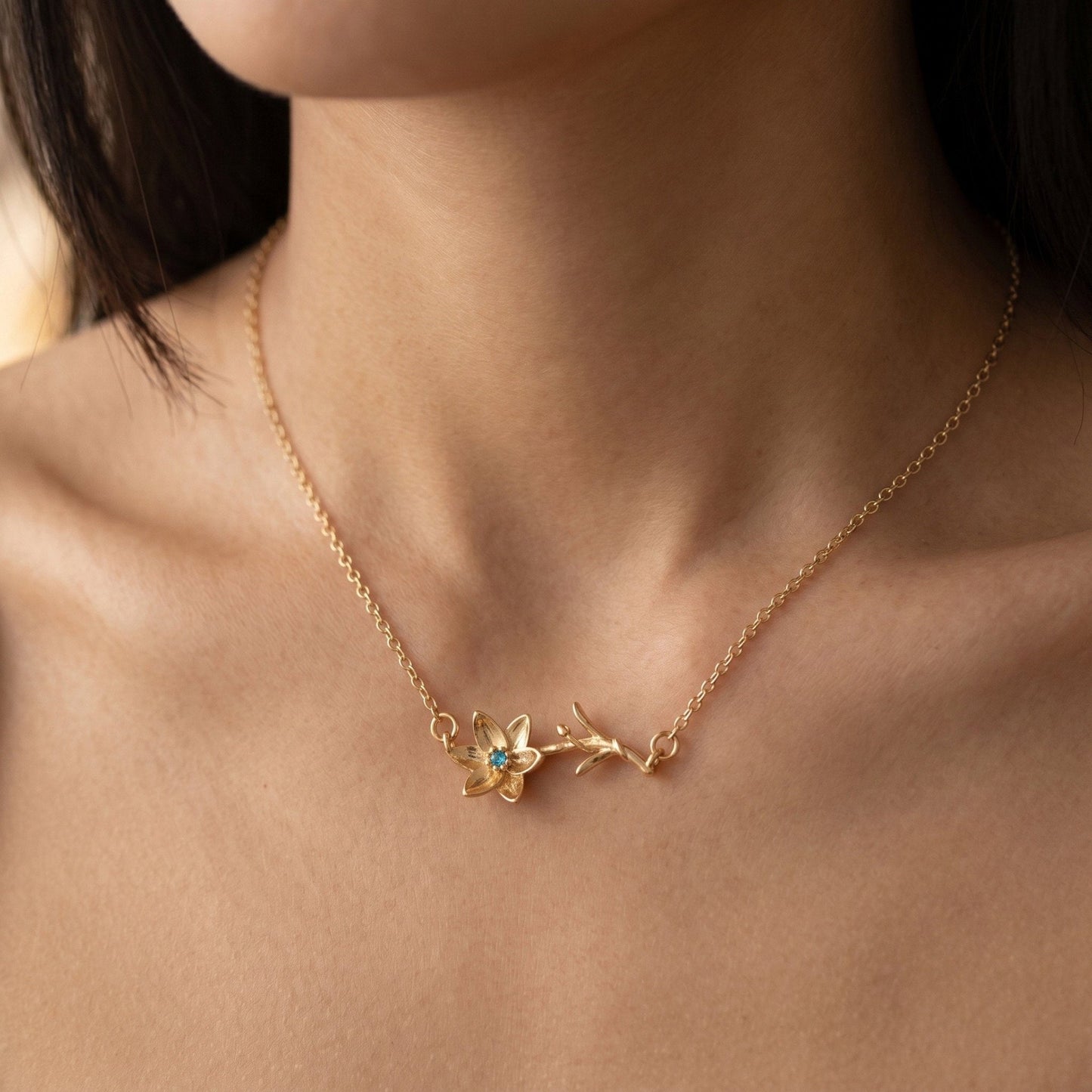 Personalized Birth Flower Necklace | Custom Birth Month Gift - My Tiny Memories