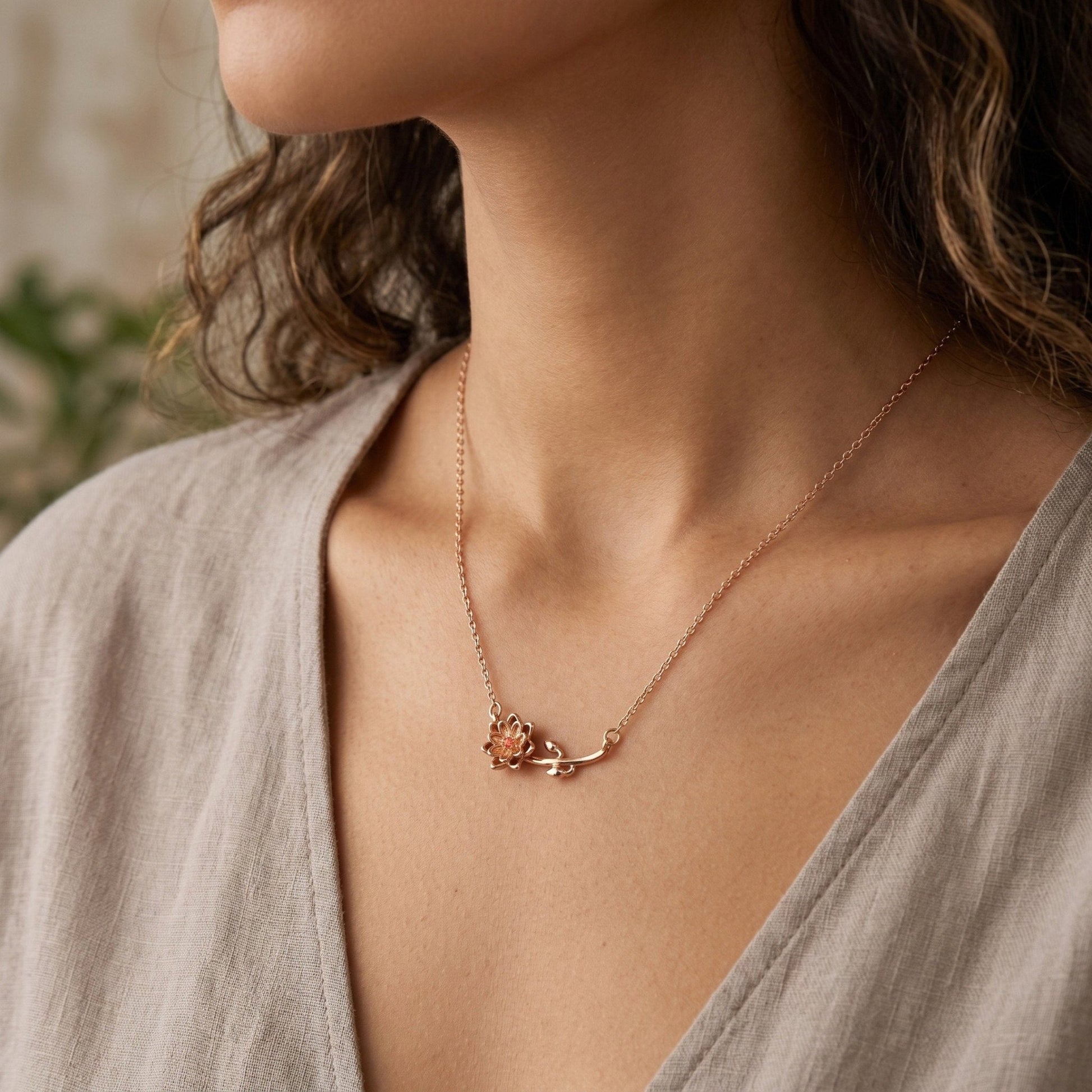 Personalized Birth Flower Necklace | Custom Birth Month Gift - My Tiny Memories