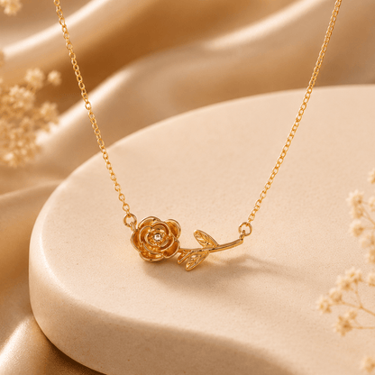 Personalized Birth Flower Necklace | Custom Birth Month Gift - My Tiny Memories