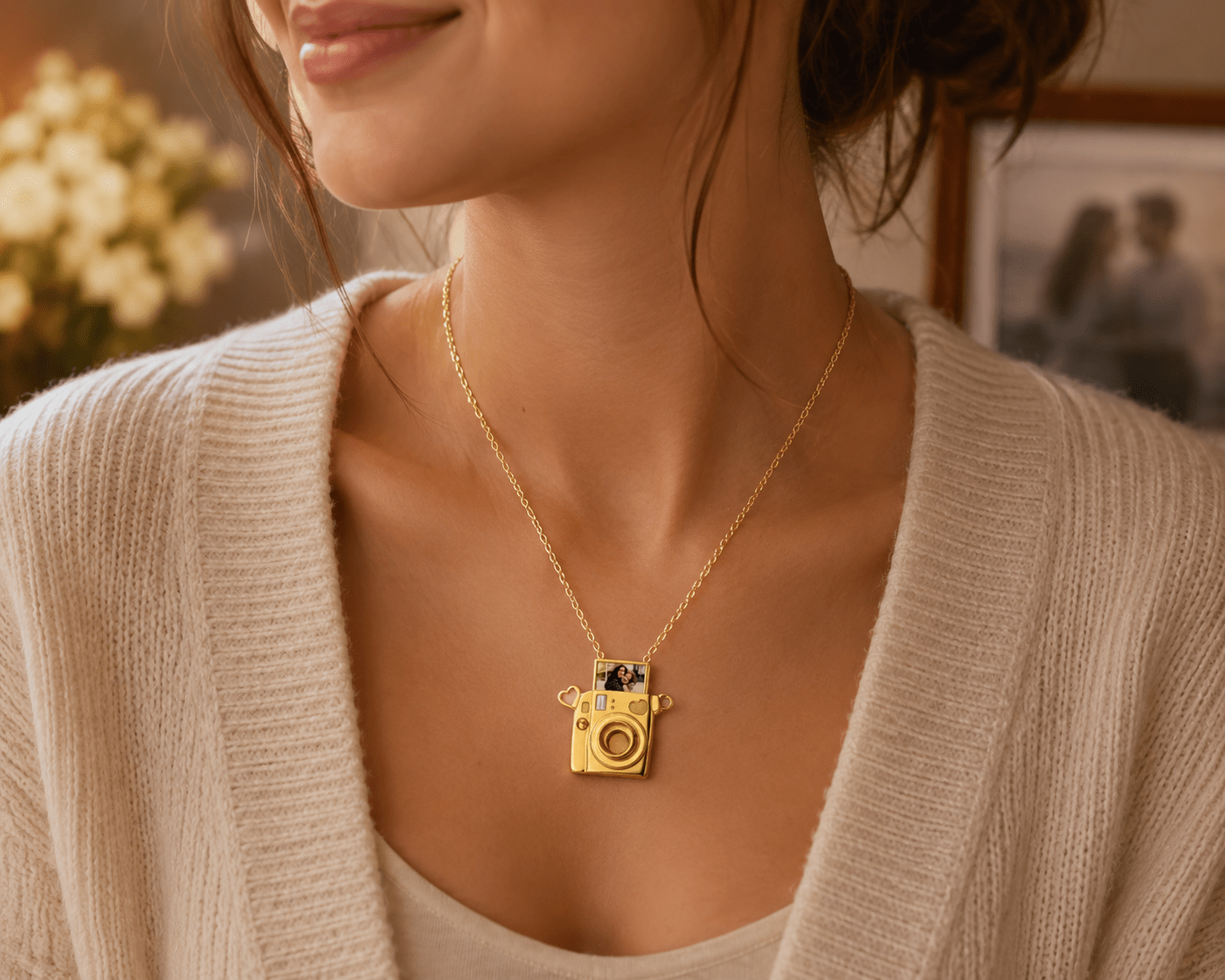 Personalized Camera Necklace – Custom Photo Keepsake Pendant - My Tiny Memories