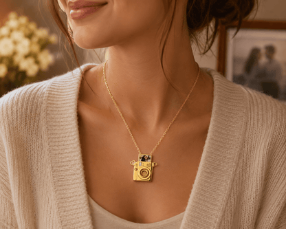 Personalized Camera Necklace – Custom Photo Keepsake Pendant - My Tiny Memories