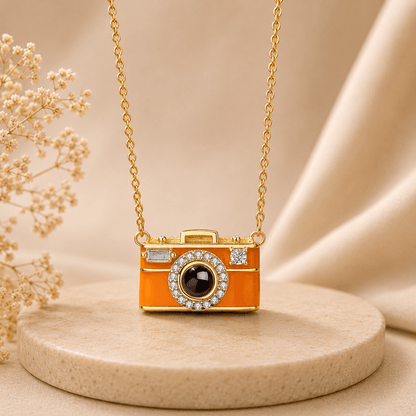 Personalized Camera Projection Necklace | Custom Photo Keepsake - My Tiny Memories