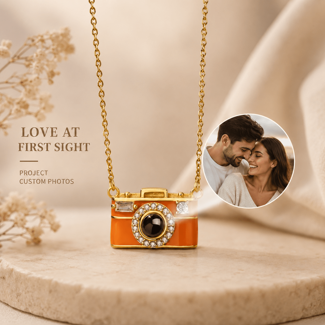 Personalized Camera Projection Necklace | Custom Photo Keepsake - My Tiny Memories
