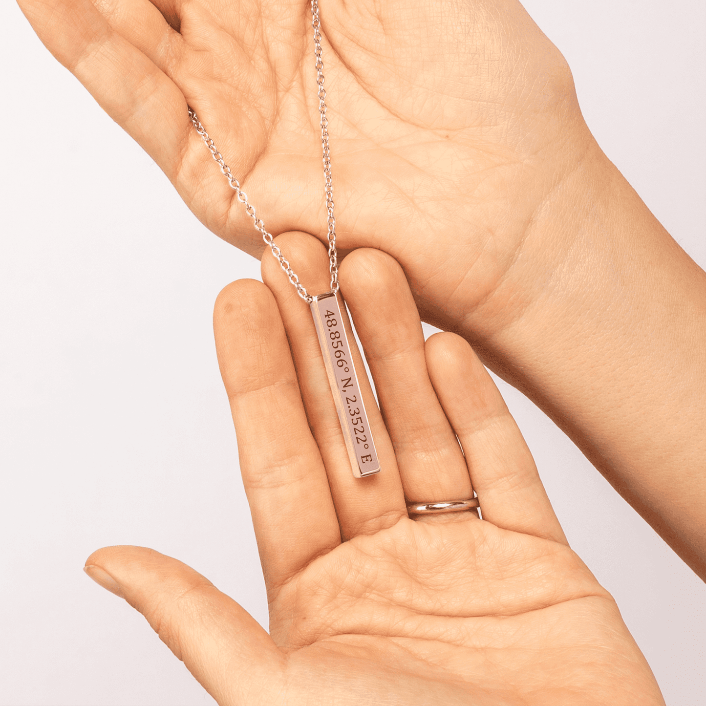 Personalized Coordinates Necklace | Custom Location Keepsake Gift - My Tiny Memories
