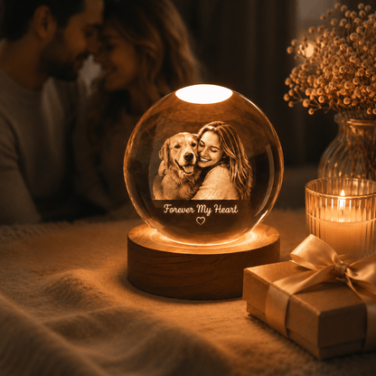 Personalized Crystal Memory Lamp - My Tiny Memories