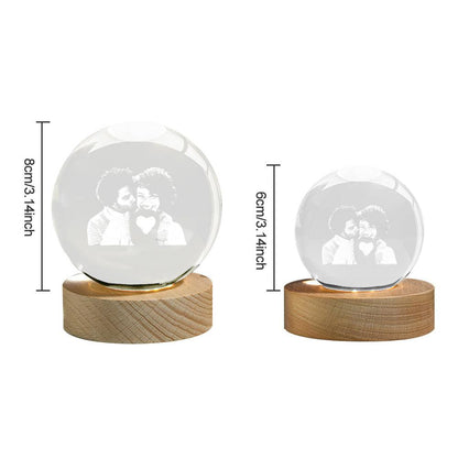 Personalized Crystal Memory Lamp - My Tiny Memories