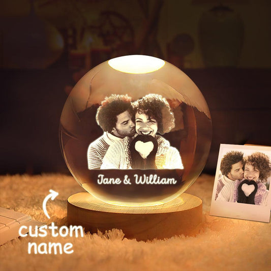 Personalized Crystal Memory Lamp - My Tiny Memories