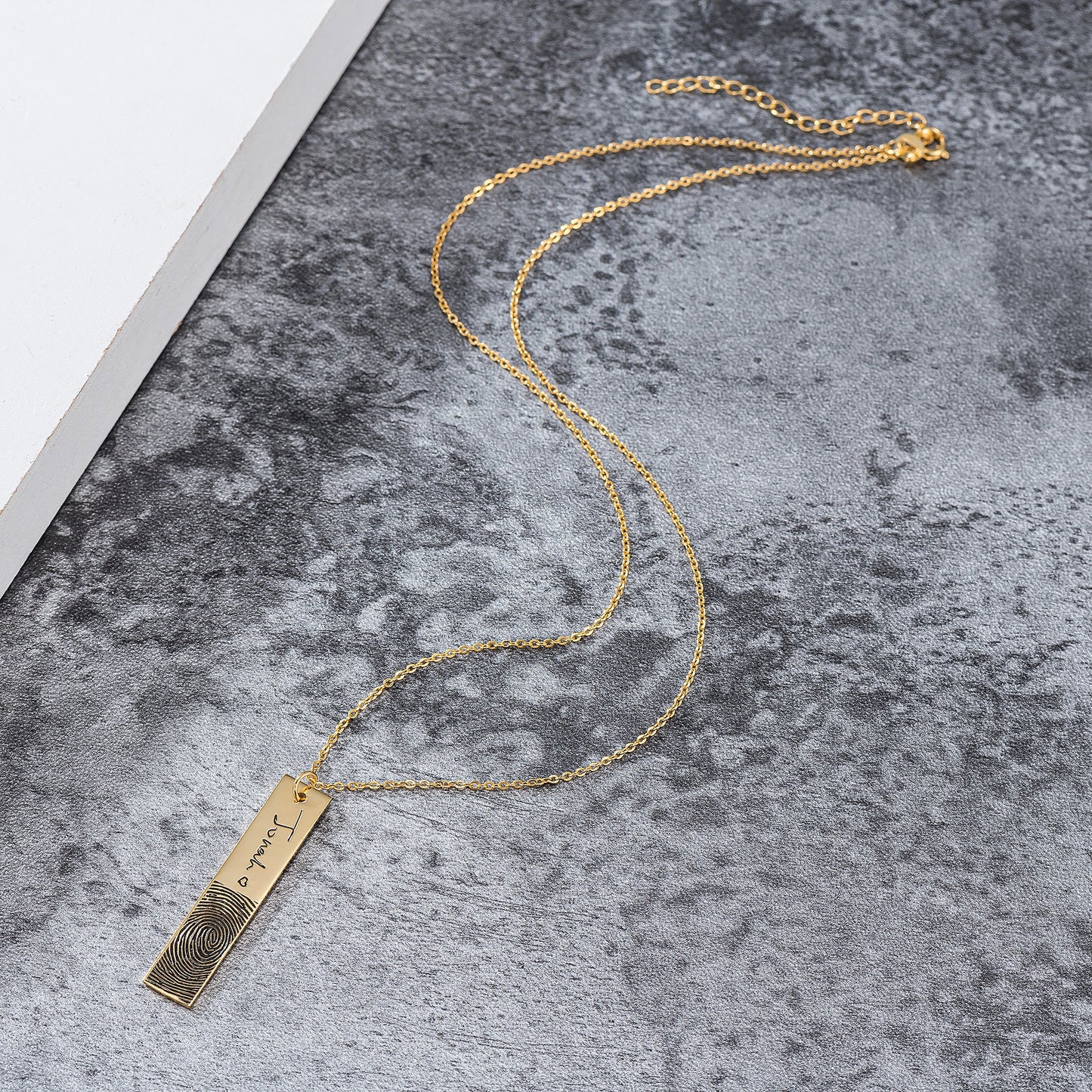 Personalized Handwritten Signature Necklace | Custom Engraved Bar Keepsake - My Tiny Memories