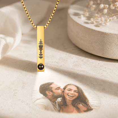 Personalized Music Projection Necklace | Custom Photo Keepsake - My Tiny Memories